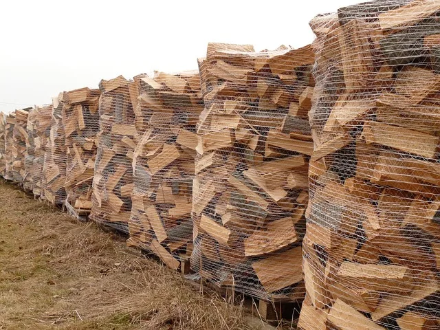 Drewno opałowe bukowe przygotowane do sprzedaży na opał